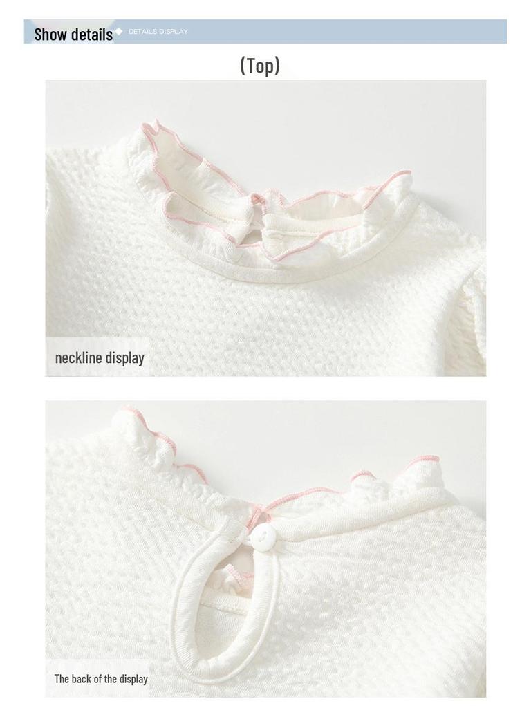 Модный корейский стиль 2025 года, розовый цветочный осенний комплект-тройка для девочек