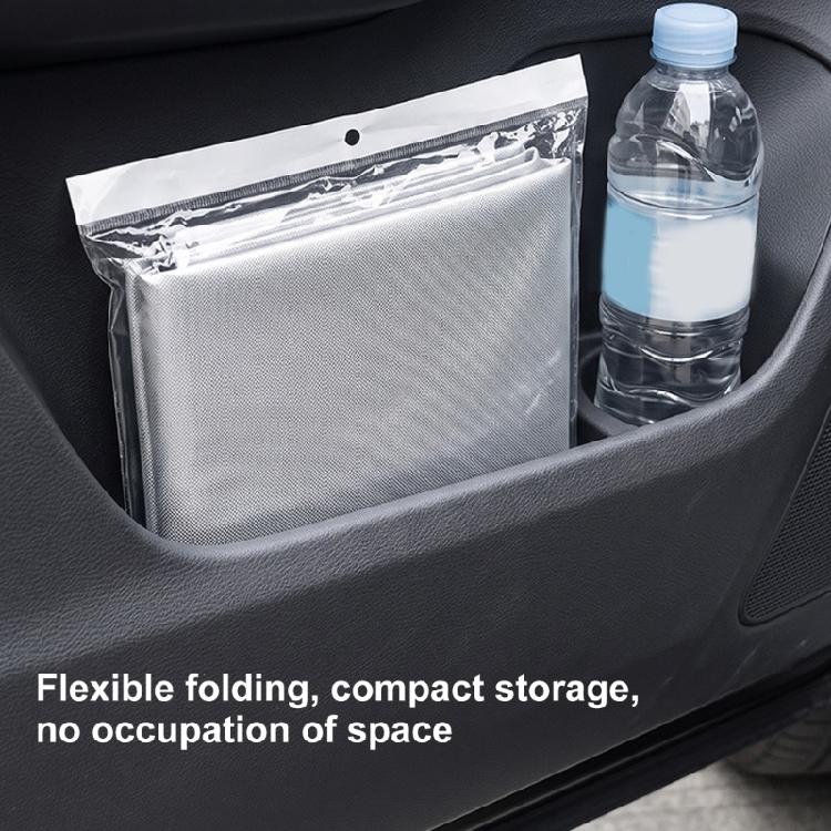 Parking Front Windshield Cover, Foldable Reflective Silver Cover for Broad Glass Area Coverage and Daily Use Design