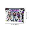 Сумка-органайзер для туалетных принадлежностей в стиле K-POP, двусторонняя, с персонажами айдолов, для путешествий, домашнего хранения косметики, средств по уходу за кожей, украшений, подарок