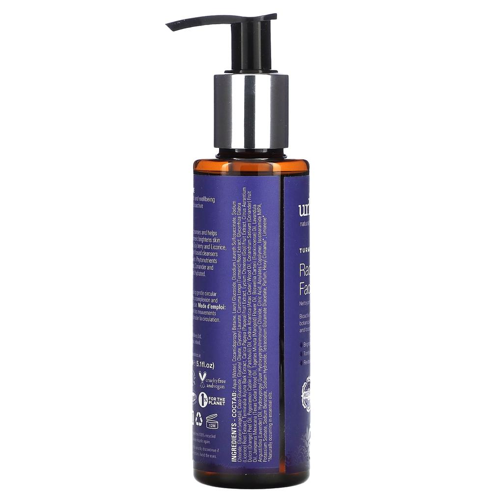 Radiance Facial Wash, Turmeric + Papaya, 150Ml(5.1Fl Oz)