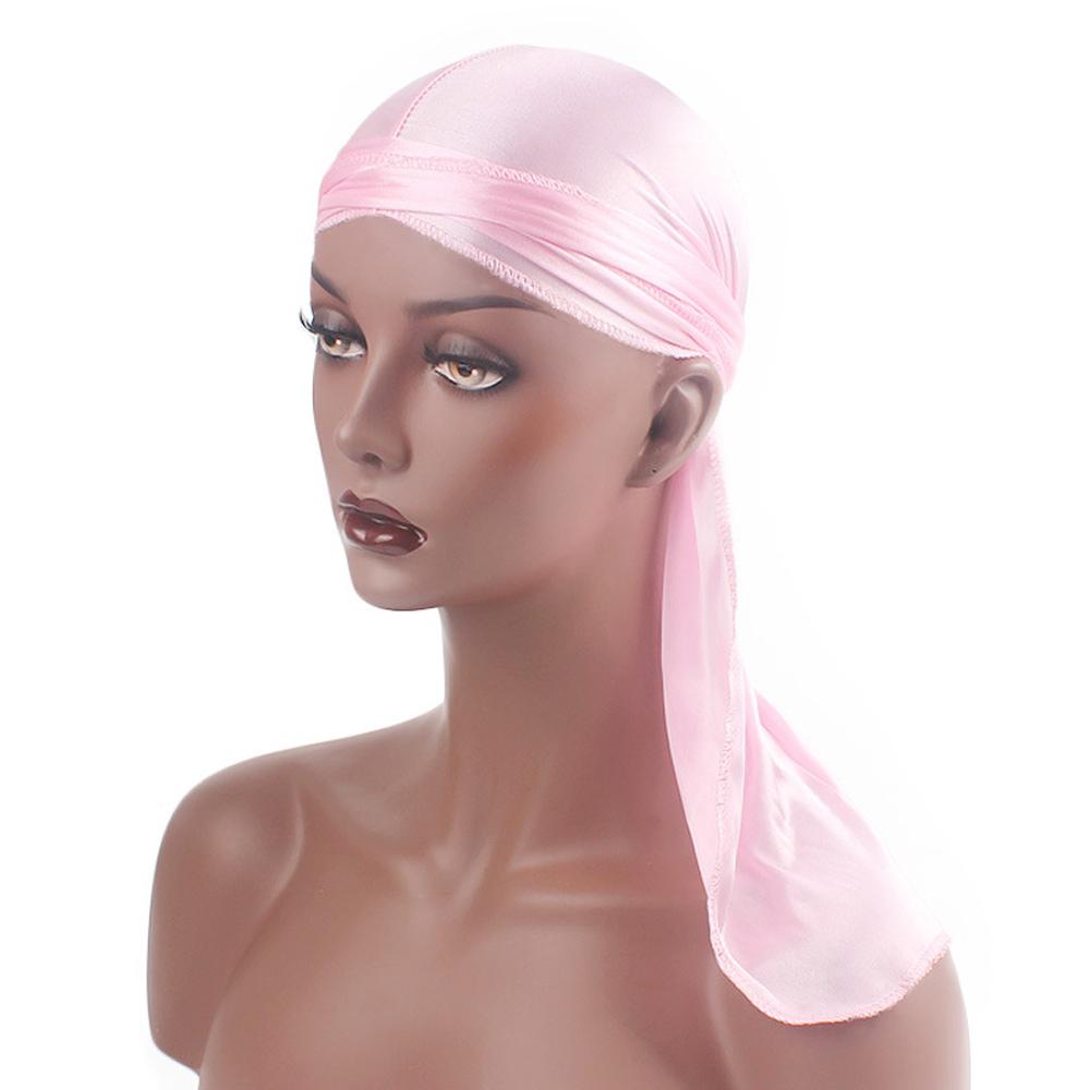 Men Women Elastic Cancer Head Scarf Pre-Tied Headwrap Turban Hijab Bandana Pirate Hat Silk Durag