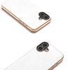 For iPhone 16 Case Electroplating Phone Cover PU Leather+TPU Litchi Texture Case - White