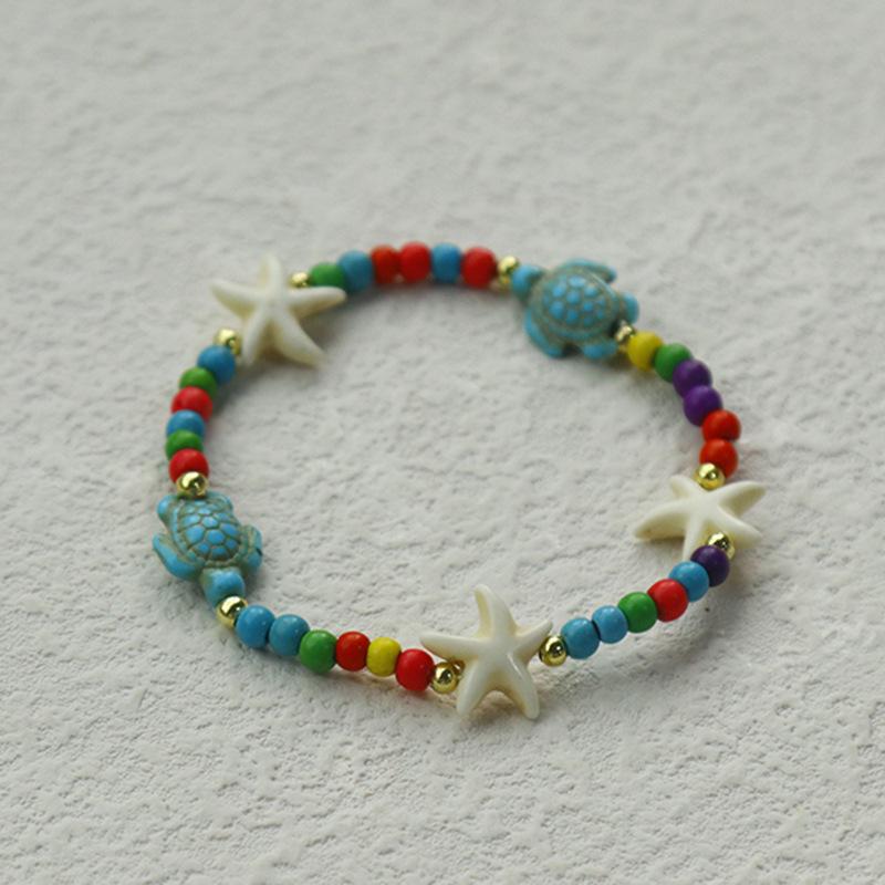 Handmade Seashell & Crushed Stone Bracelet with Lobster Clasp - Perfect Summer Travel Souvenir