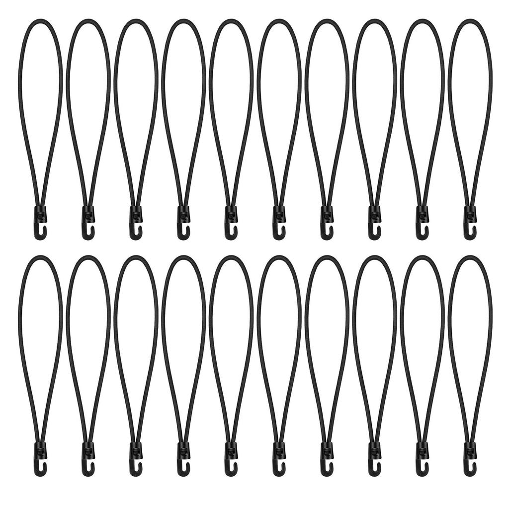 20Pcs Elastic Bungee Cord with Hooks Light Weight Bike Rope Tie Luggage Cord Tent Band Strap Rope Elastic Rope Expander
