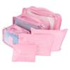 6 шт./компл. сумка для хранения одежды сортировочная сумка для багажа чемодан упаковка органайзер для путешествий розовый