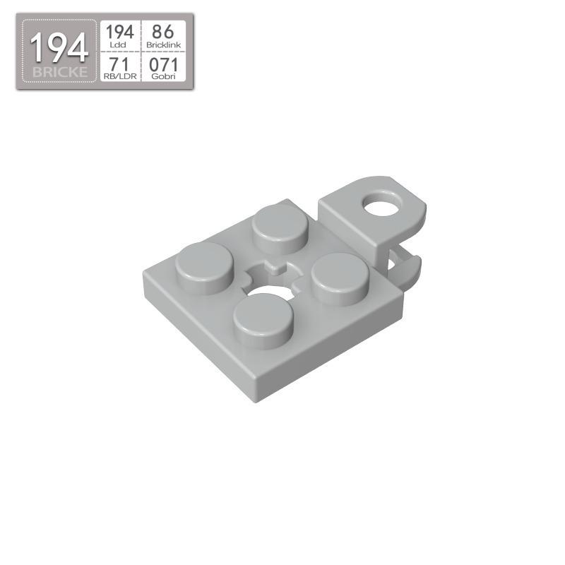 BRICKE 2x2 Ball Joint Base Plate, Compatible with LEGO 63082, DIY MOC Building Blocks