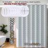 Advanced grey mesh shower curtain Nordic wind waterproof bathroom curtain Toilet dry wet separation PEVA material waterproof