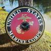 24" Round Handmade US Marine Corps Wooden Shield US Navy Shield