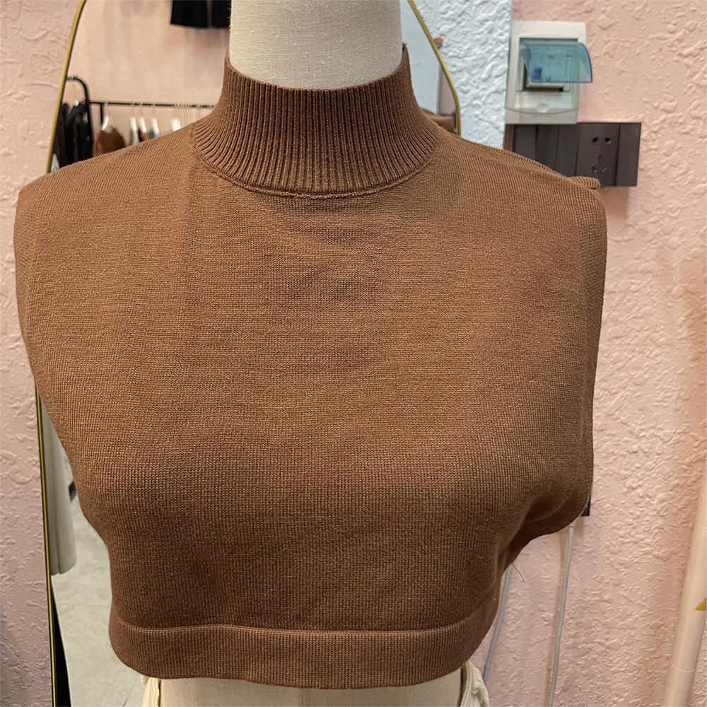 Winter Knitted Fake Collar Detachable Turtleneck Collar for Women Sweater Coat Neck Scarf Warm Woolen Windproof False Collars