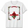 English St Georges Day Idea For Unisex Rose English Flag Tshirt