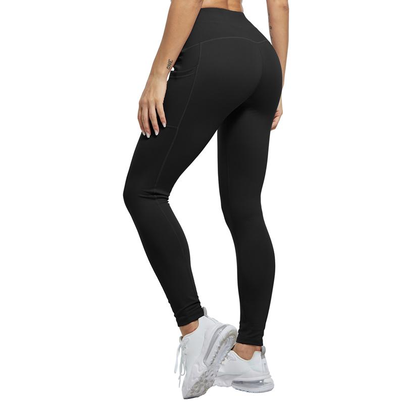 Женские леггинсы с карманами для тренировок, эластичные узкие брюки с высокой талией, брюки для фитнеса, бега, йоги
