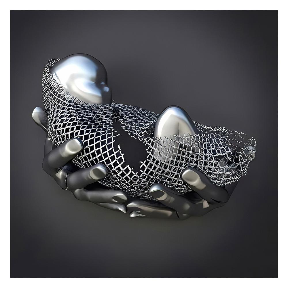 Metal Figure Statue Art Poster High Definition Printing Canvas Painting Prints Couple Sculpture Living Room Home Decor Picture