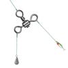 Trident Bearing Barrel T-shape Fishing Swivels Cross Line Fishhook Connector 3 Way Bearing Swivel