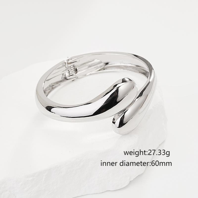 Изысканный высококлассный геометрический браслет-обертка в форме капли - Ретро металлический стиль