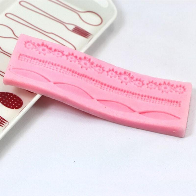Новое поступление Molde De Silicone Bolo 1PC 100% пищевой 3D Daise Flower Lace Chain Shaped Silicone AVE