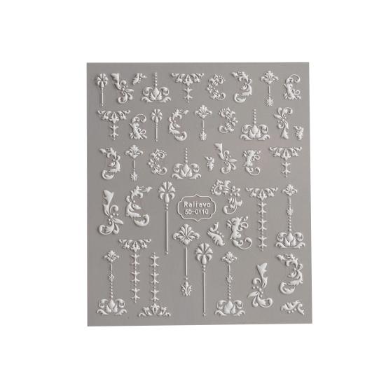 Yousheng Nail Art Наклейка Самоклеящаяся 5D Рельефная 3D Эффекты Невыцветающая DIY Японский Стиль Цветочный Узор Маникюрные Наклейки Поставка Маникюрного Салона