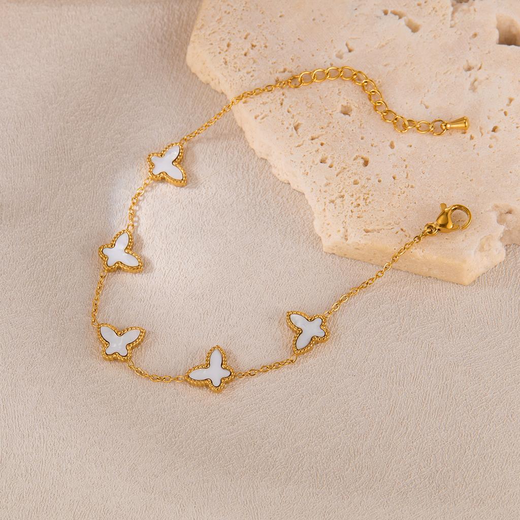 Титановая сталь Высококачественный стиль бабочки ювелирных изделий Мода нержавеющая сталь браслет для женщин