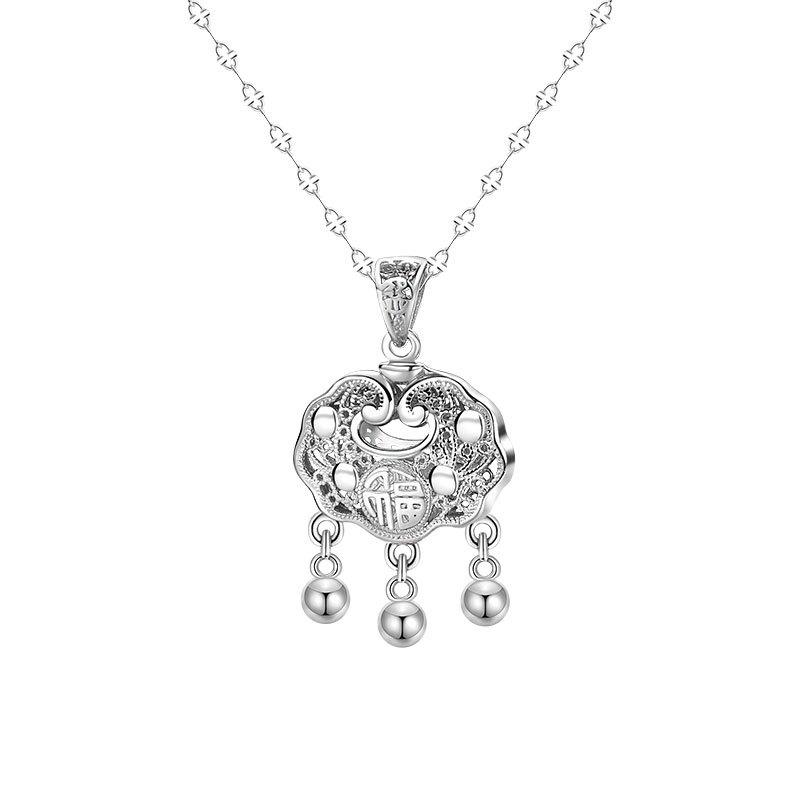 Новое женское ожерелье с замком безопасности в китайском стиле с кисточками, легкое, роскошное, нишевое, чувство моды