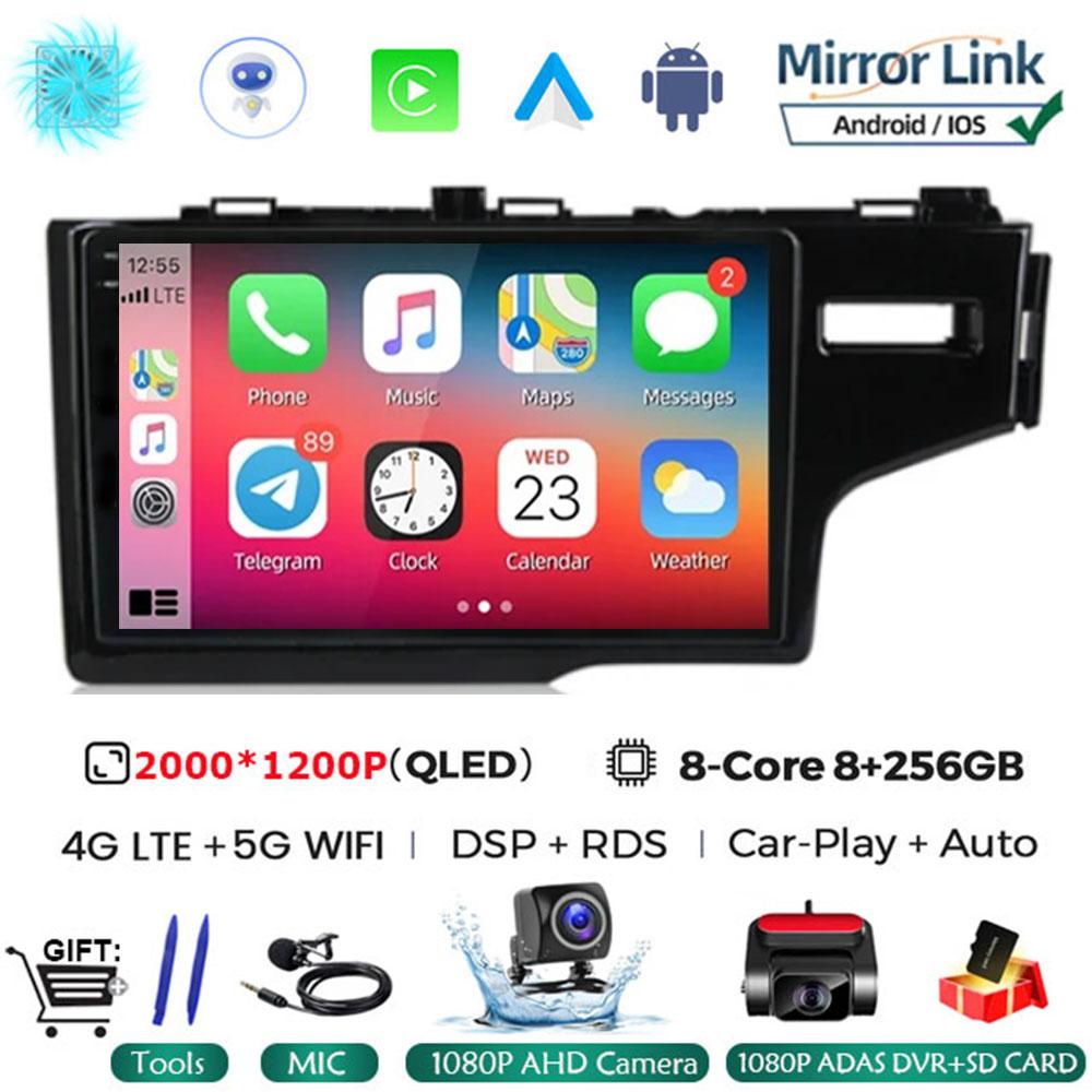 9'' Android 14 автомобильное радио для Honda Fit Jazz 2013 2014 2016 2018 GPS навигация стерео мультимедиа видеоплеер экран головное устройство