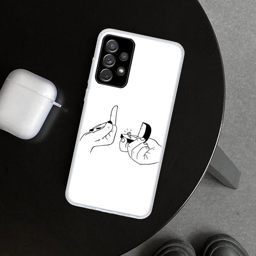 Чехол для телефона "Средний палец" для Samsung Galaxy A17 A16 A26 A36 A56 A57 A37 A15 A25 A35 A55 A14 A24 A34 A54 A13 A23 A33 A53 Galaxy A