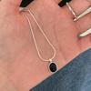 Серебряное ожерелье с лунным камнем для женщин и девушек, геометрическое, минималистичное, офисное украшение, подарок