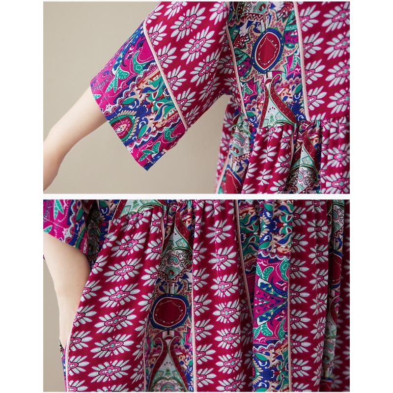 DIMANAF Plus Size New 2025 Women Summer Dress Basic Linen Beach Casual Long Fashion Loose Vintage Dress