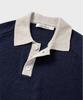 NONBLANK Raglan Half Sleeve Collar Knit_Navy