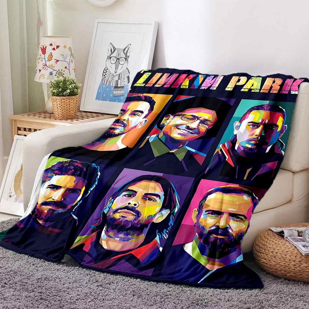 1 шт. Плед группы Linkin Park Легкий фланелевый плед Покрывало для дивана, кровати, путешествий, кемпинга, гостиной, офиса, дивана