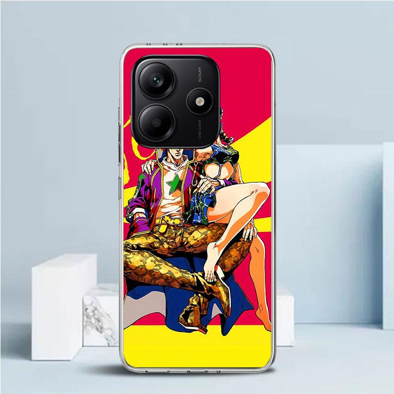 JoJo's Bizarre Adventure Джолин Куджо Мягкий чехол для телефона Xiaomi Redmi Note 15 14 13 12 Pro Plus 14S 11S 11T 11E 10S 10 4G