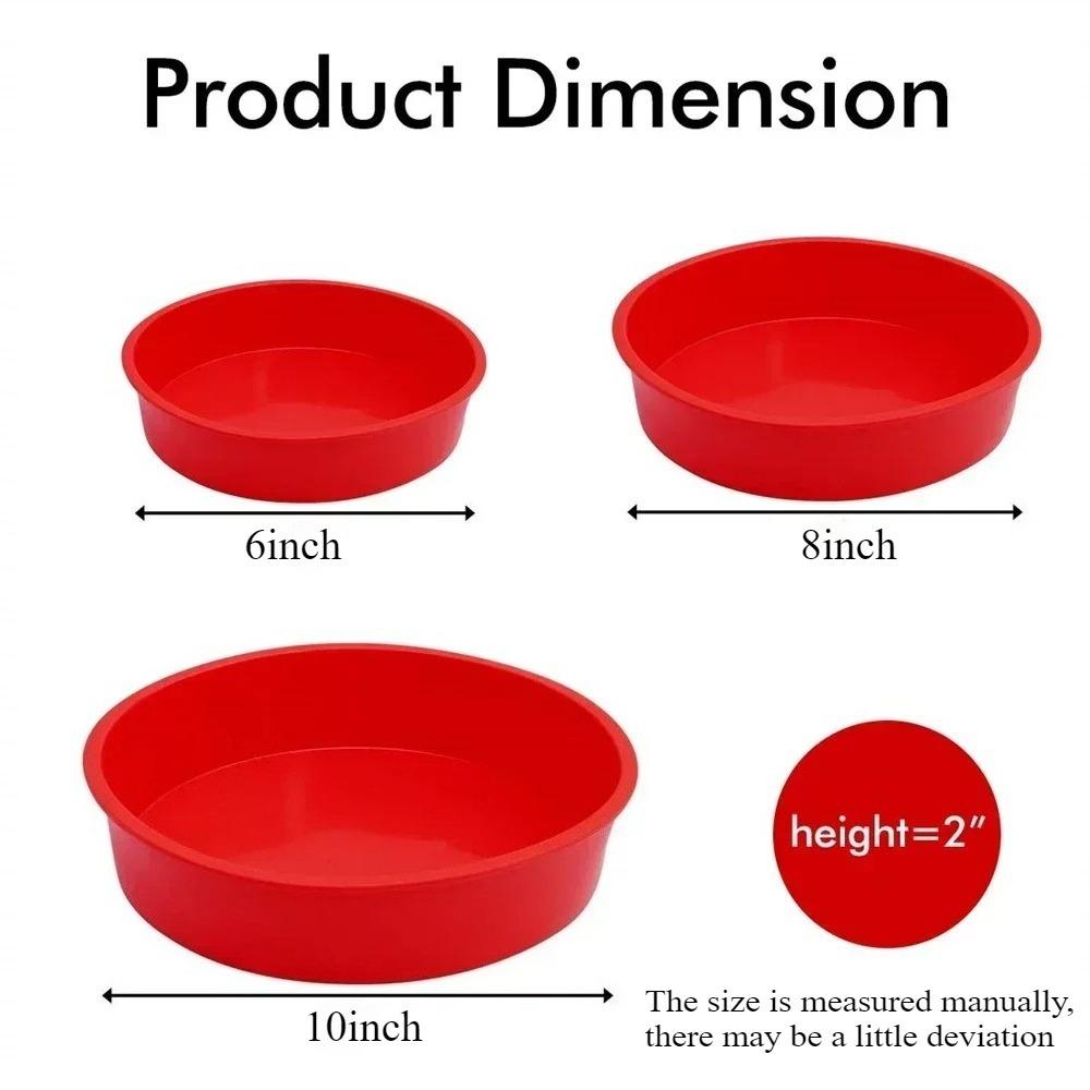 6/8/10 Inch Silicone Cake Mold Tray Round for Baking, Baking Mold Kitchen Silicone Non-stick Baking Tray Pastry Baking Tools