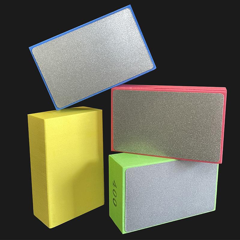 4x алмазный шлифовальный диск ручная полировальная колодка шлифовальный блок для плитки стекла мрамора