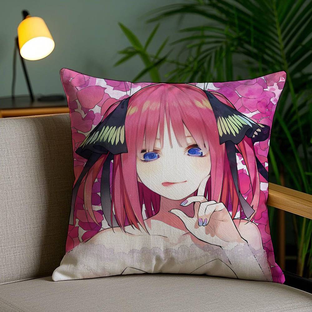 Наволочка The Q-Quintessential Quintuplets Диванная Короткий Плюш Двусторонняя HD Печать Комната Домашний Офис Подарок Чехол на Подушку