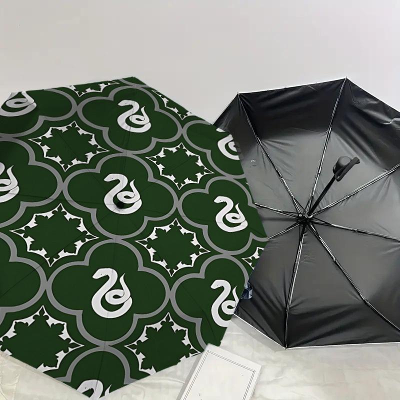 1PC Warner Snake Green Umbrella-8-Rib Reinforced, Automatic Open, Lightweight-A106