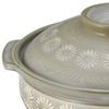 Banko Ware Ginpo Earthen Pot (Deep Pot) No. 6 for 1 Person Hanamishima 21061 Gray