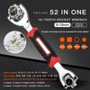 360° Rotating 52-in-1 Socket  Wrench Hand Tools Rotation Socket Universal Ratchet  Spanner