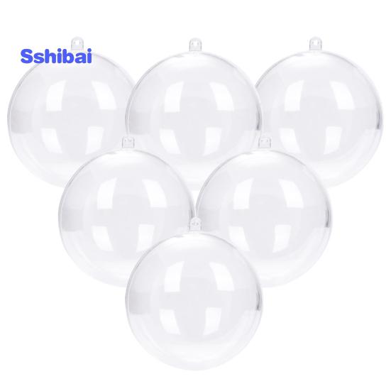 5 шт., прозрачный рождественский шар, украшение с подвесным отверстием, многофункциональная прозрачная коробка для конфет, небьющийся пластиковый шар