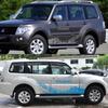2 шт. для Mitsubishi Pajero, боковая дверь автомобиля, ПВХ наклейки, авто виниловая пленка, наклейки, сделай сам, украшение, стиль, тюнинг