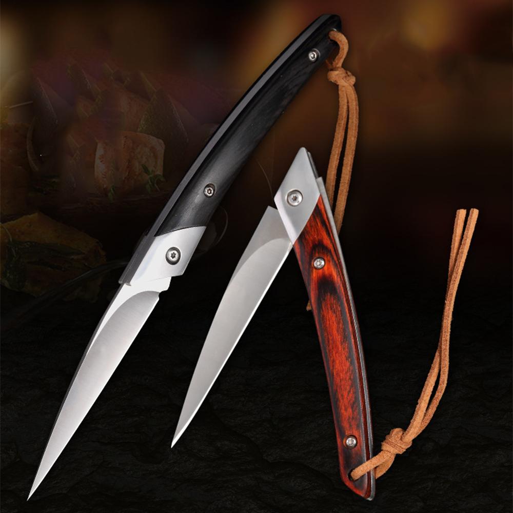 D2 Steel Folding Knife Outdoor Utility Survival Tactical Knife High Hardness Japanese Kitchen Fruit Carving Cutter