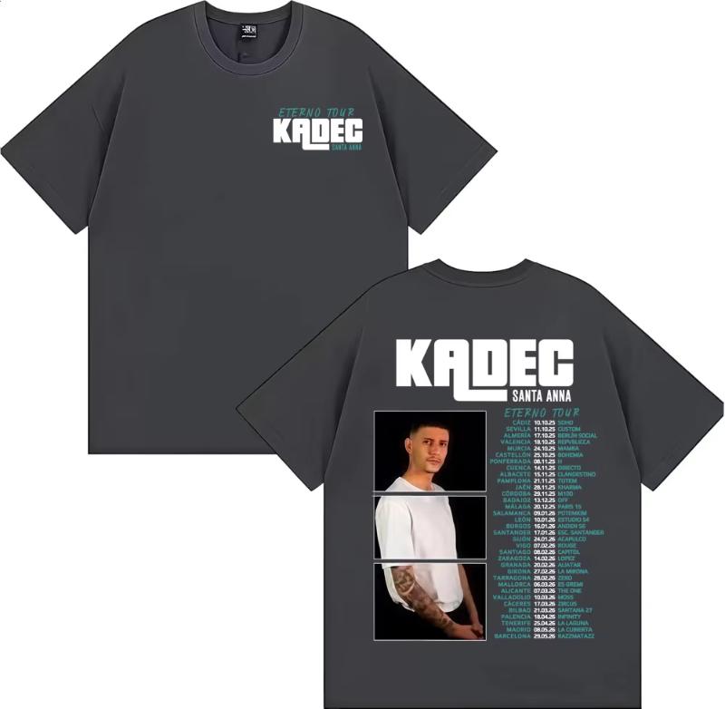 Kadec Santa Anna Eterno Tour 2026 Graphic Tshirts Unisex Unisex Fashion Vintage Short Sleeve T Shirts Cotton Oversized Tshirt