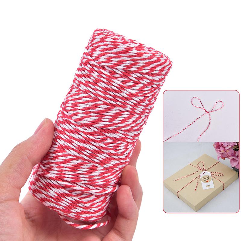 100M/Roll Cotton Bakers Twine String Cord Christmas Gift Packing Decor Craft