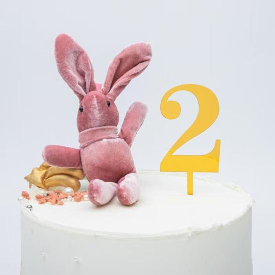 Numbers Birthday Cake Candle Holder Set Acrylic Cake Topper Reusable Party Cake Accessories for Birthdays Anniversaries Weddings