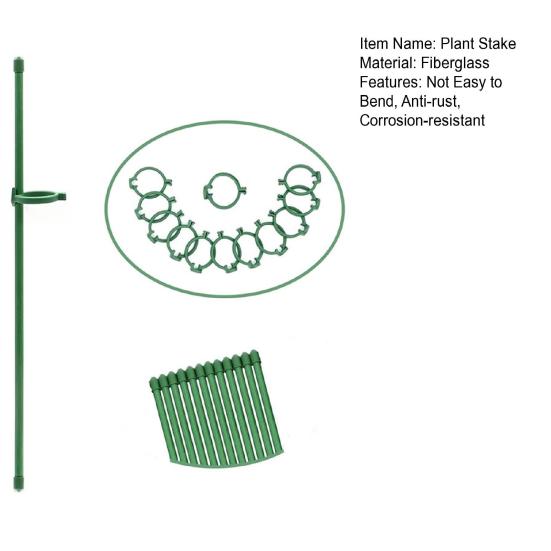 6 шт./12 шт. колья для поддержки растений с кольцами цветочные композиции для выращивания овощей зеленые палочки для поддержки растений садовые принадлежности