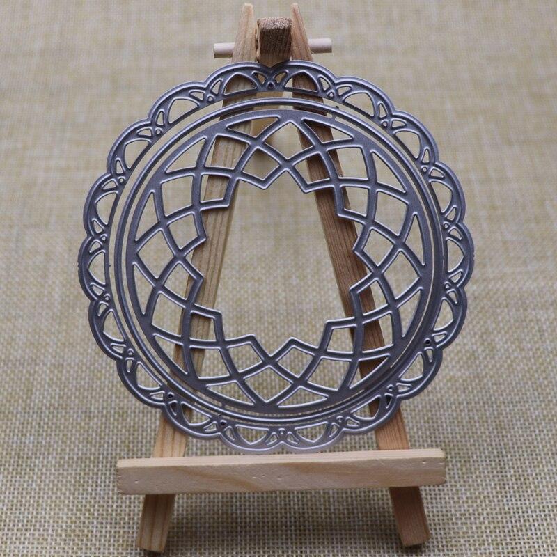 Кружевная круглая рамка футбольный мяч металлические штампы для DIY скрапбукинг альбом бумажная открытка обложка ремесло