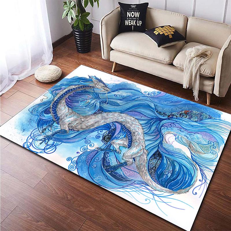 Ковер с принтом китайского дракона и животных для гостиной, большой ковер, мягкий коврик, коврики для стульев для киберспорта, Alfombra, подарки, Прямая поставка