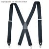 Elastic Adjustable X Back Suspenders Heavy Duty Wide Trouser Braces with 4 Strong Clips Universal Work Suspender for Men Women