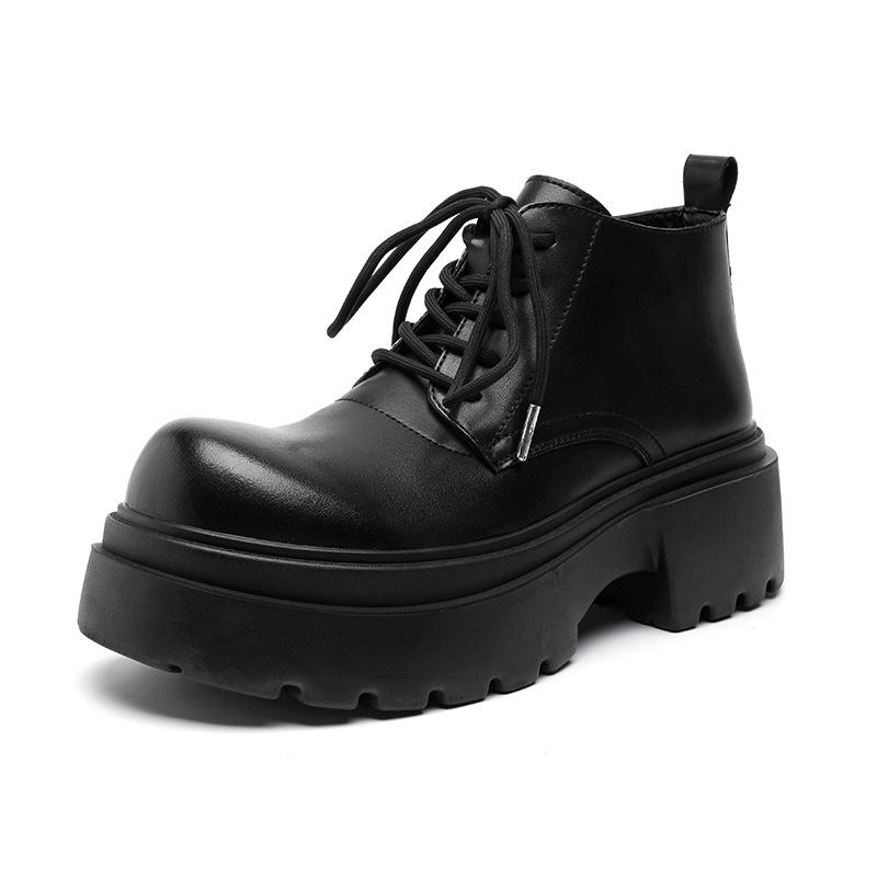 Ботинки Martin мужские осенне-зимние кожаные туфли средней высоты на платформе с высоким берцем, британские короткие ботинки Locomotive Tooling 18955-R