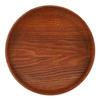 Round Natural Wood Serving Tray Wooden Plate Tea Food Server Dishes Water Drink Platter 21cm