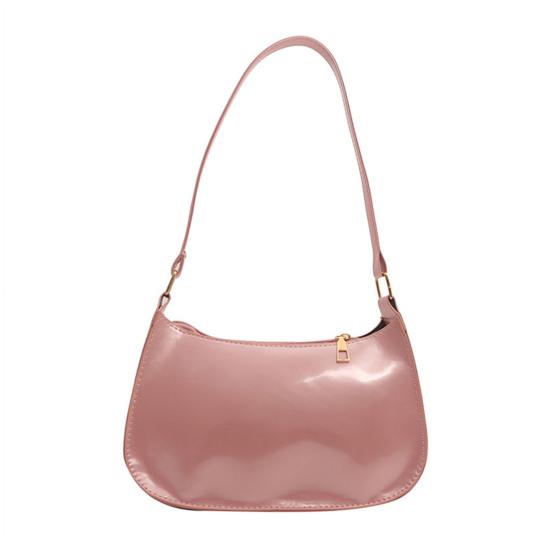 Ретро глянцевая сумка через плечо женская однотонная искусственная кожа подмышечная сумка повседневная сумка хобо водонепроницаемая сумка для повседневной жизни путешествий вечеринок