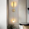 Modern Wall Lamp Golden Hotel G9 for Bedroom Wall Lights Bedside Lamp Study Light Luxury Aisle Living Room Warm Wall Lighting