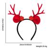 Очаровательный коричневый ободок с рогами северного оленя и красными помпонами для рождественских вечеринок